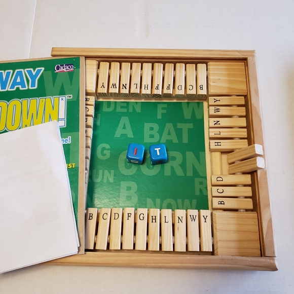 4-Way Spell Down Shut the Box Reading and Spelling Educational Game - Picture 2 of 3